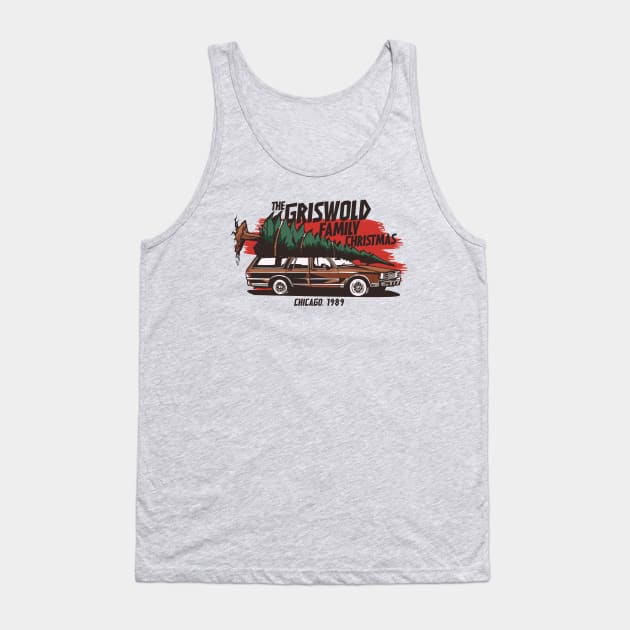 The Griswold Family Christmas Tree // Funny Christmas Graphic Tank Top by SLAG_Creative